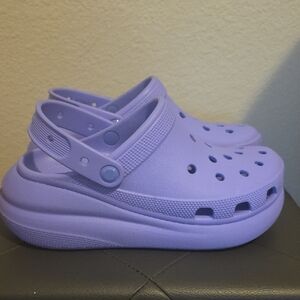 Purple Platform Sandals with Chunky Sole